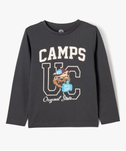 T-shirt manches longues imprimé campus garçon